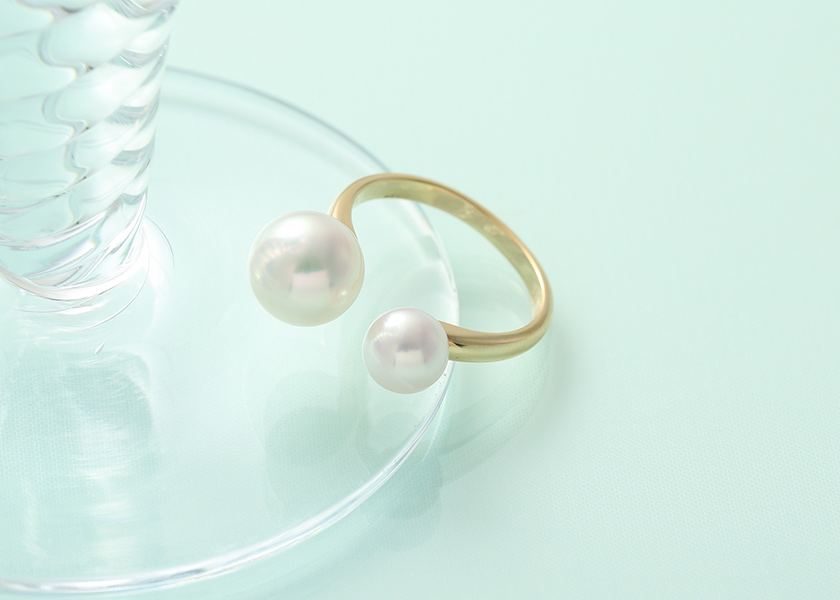 Baby Pearl Twin Ring